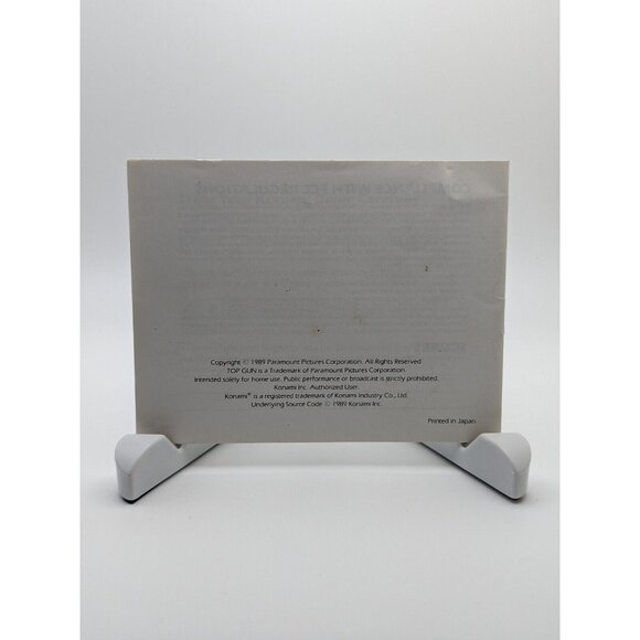 Top Gun The Second Mission (NES Nintendo, 1987) Manual Booklet Only - Picture 2 of 6